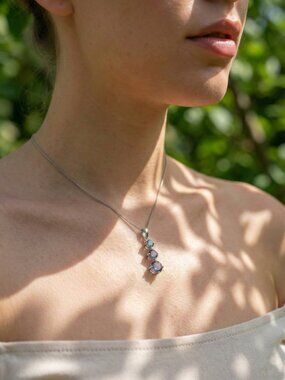 Mystic Topaz Necklace, 925 Sterling Silver, Gemstones Necklace, Topa Pendant
